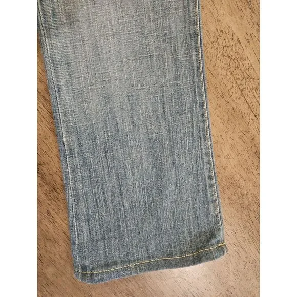 Women's vintage Y2K Mid-rise Jeans Straight 90's Light Denim Pants Blue boot cut - Picture 13 of 16